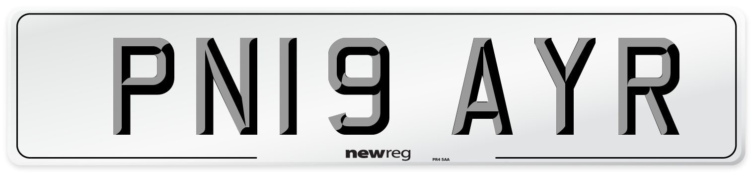 PN19 AYR Number Plate from New Reg